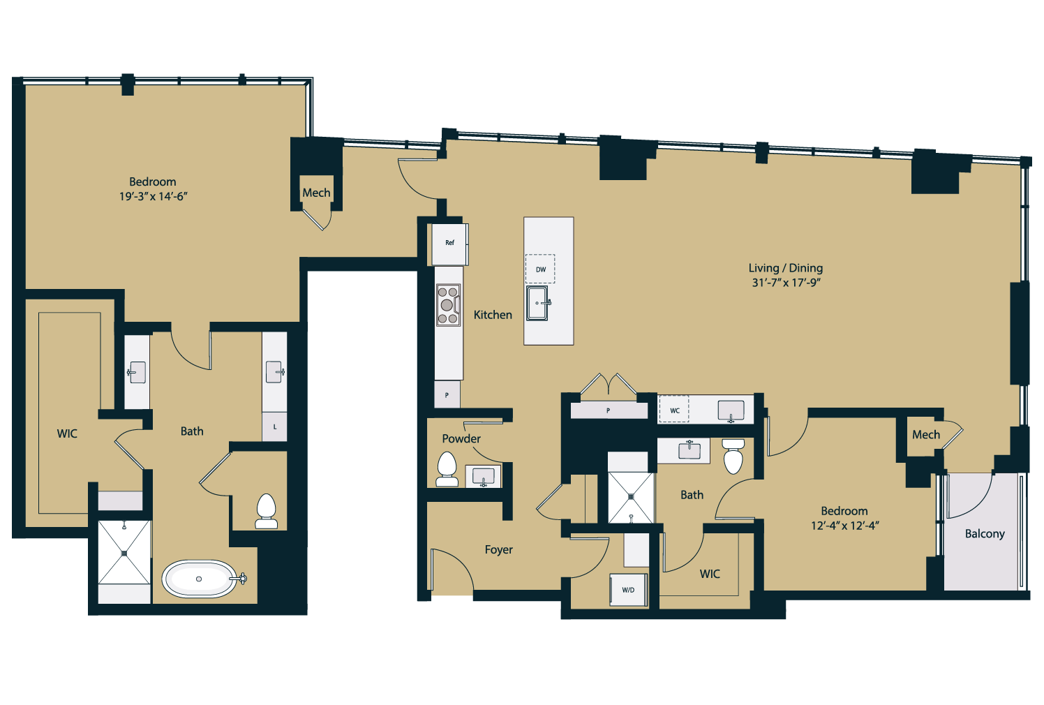 Floor plan layout diagram for PH5a